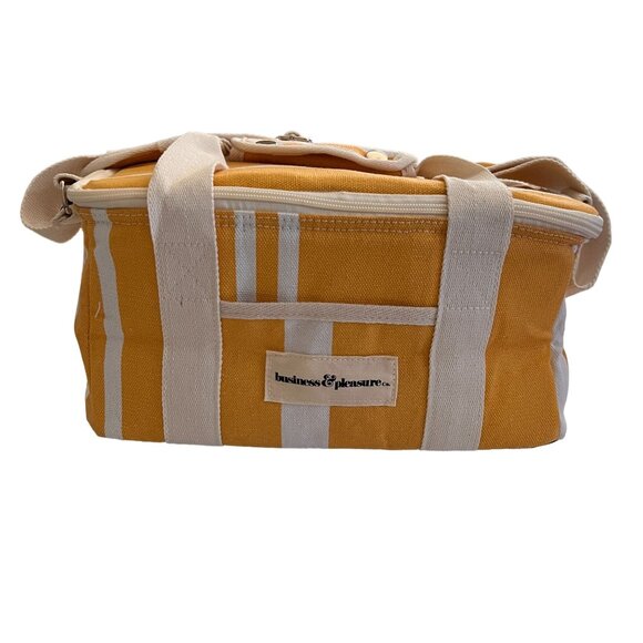 Business and Pleasure The Holiday Cooler Bag FFF Yellow Stripe Lunch - Picture 5 of 15